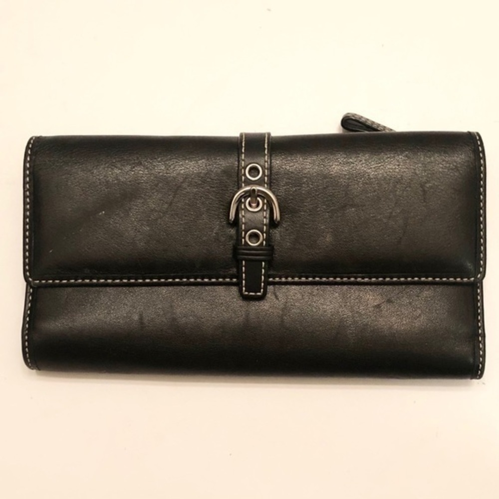 Coach checkbook wallet black leather - Picture 8 of 8